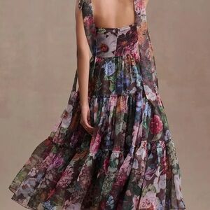 Anthropologie Multicolor Floral geisha designs dress